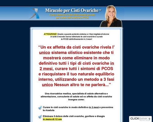 Miracolo per Cisti Ovariche ™ - Curare Cisti Ovariche e PCOS naturalmente