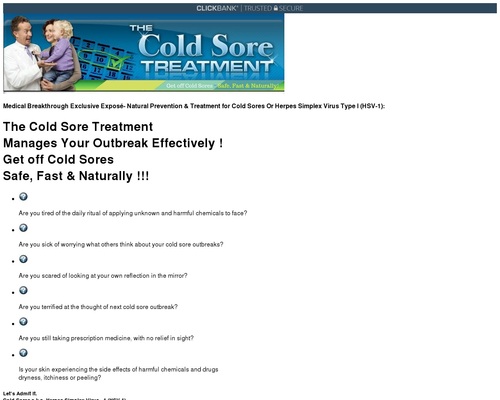 Cold Sore Treatment - How to Get Rid of Cold Sores Faster