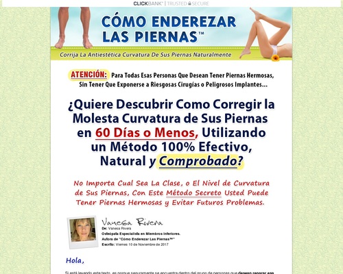 Enderezar Las Piernas. Único! Comisión 90%.