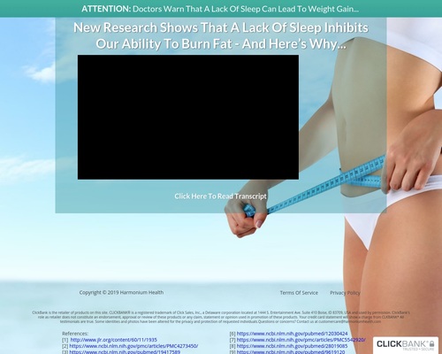 Harmonium Sleep Support E-Commerce Page
