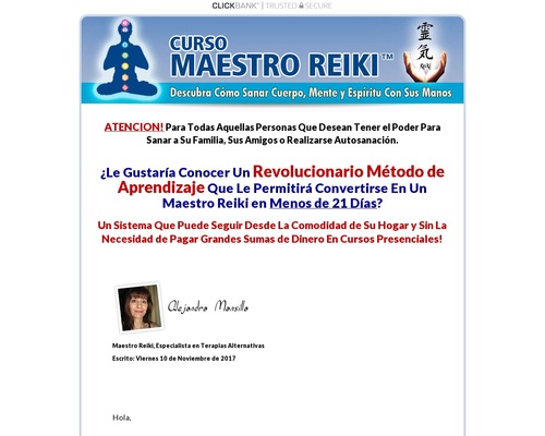 Curso Maestro Reiki - Unico En Español. 90% Comision